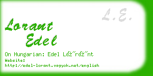 lorant edel business card